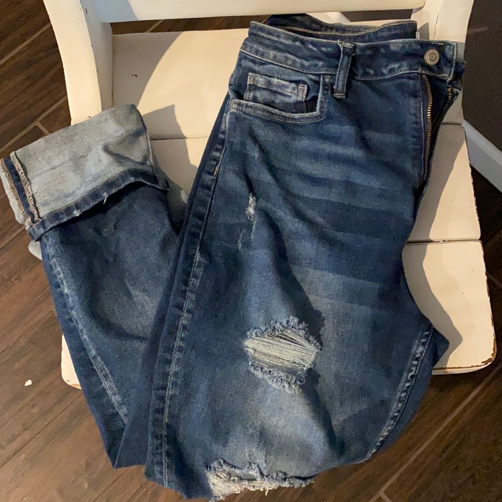 Distressed Mom jeans